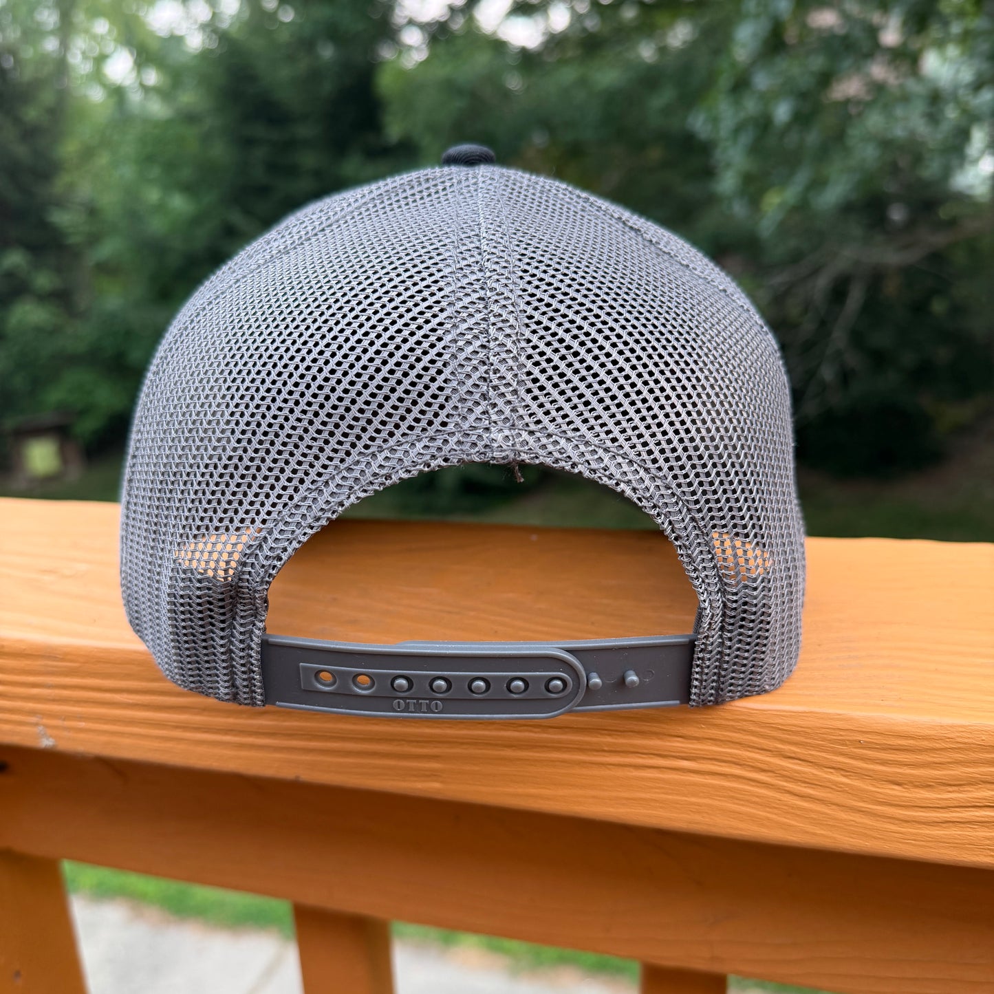 MW Leather Patch Trucker Hat Black/Charcoal