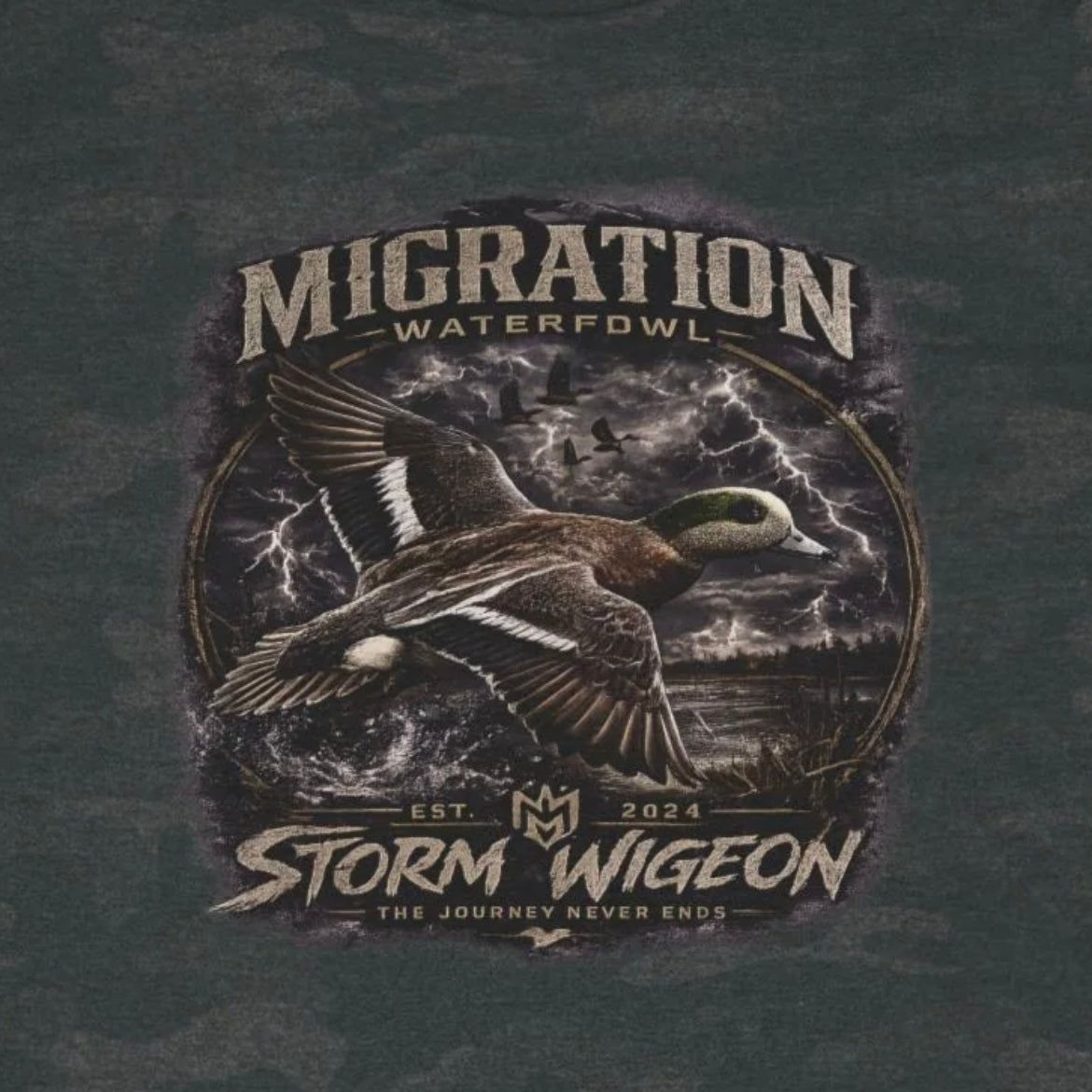 MW Storm Wigeon on Storm Camo T-Shirt